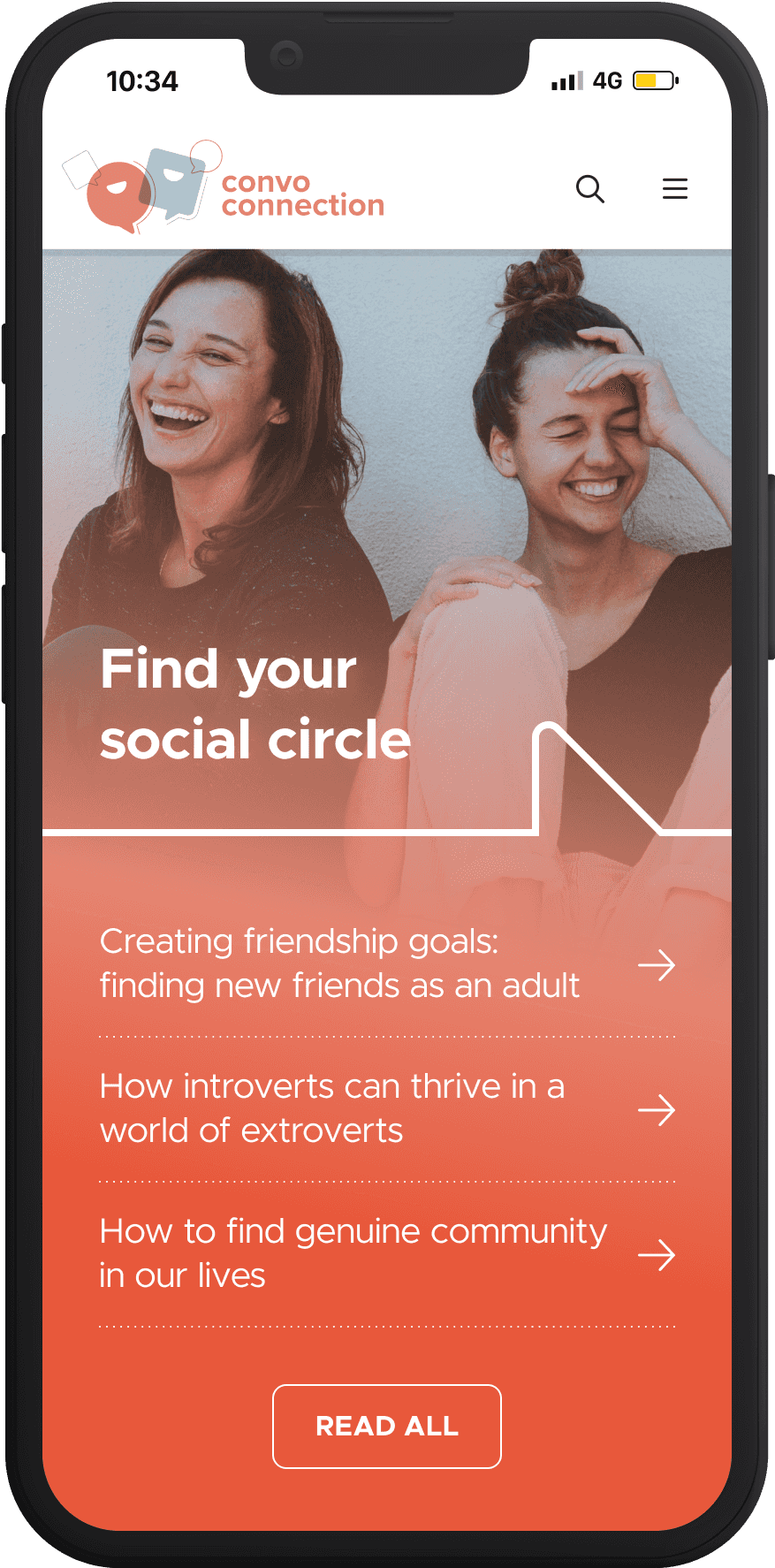 Mobile social circle posts list Mobile social circle posts list
