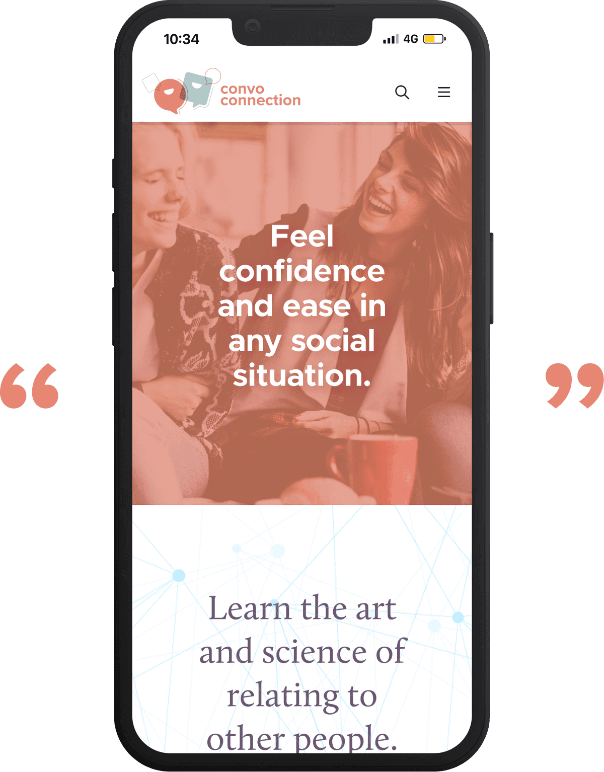 Mobile homepage header Mobile homepage header