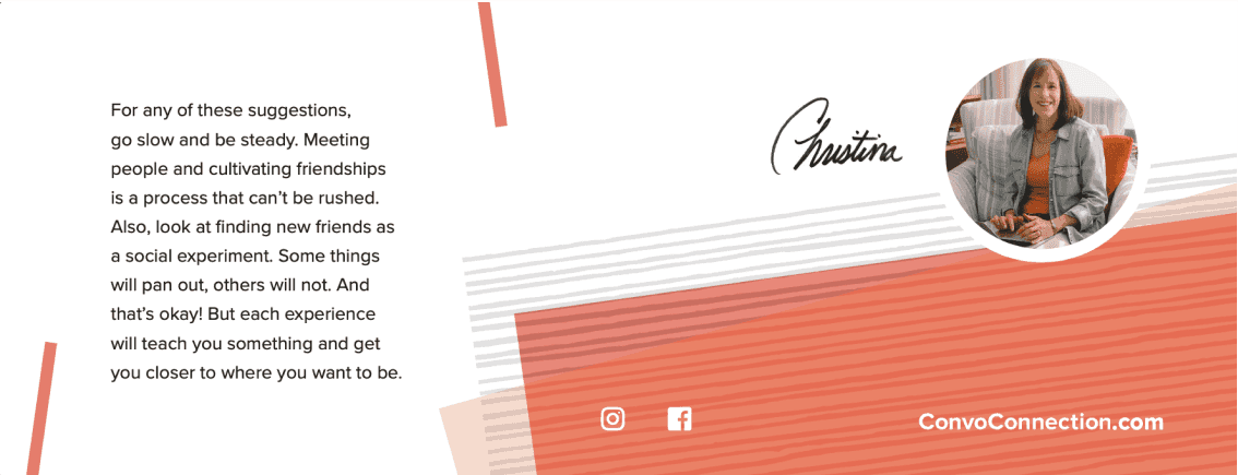 Make new friends PDF end page Make new friends PDF end page