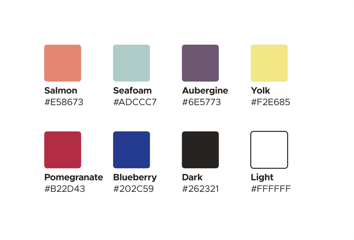 Color palette swatches Color palette swatches